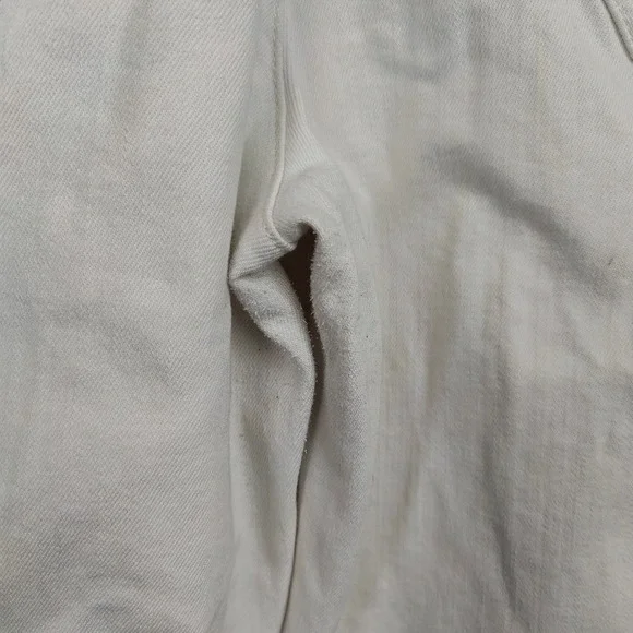 Anthropologie Maeve Wide Leg Cropped Pants Womens 31 White Belted Bohemian - Picture 7 of 12